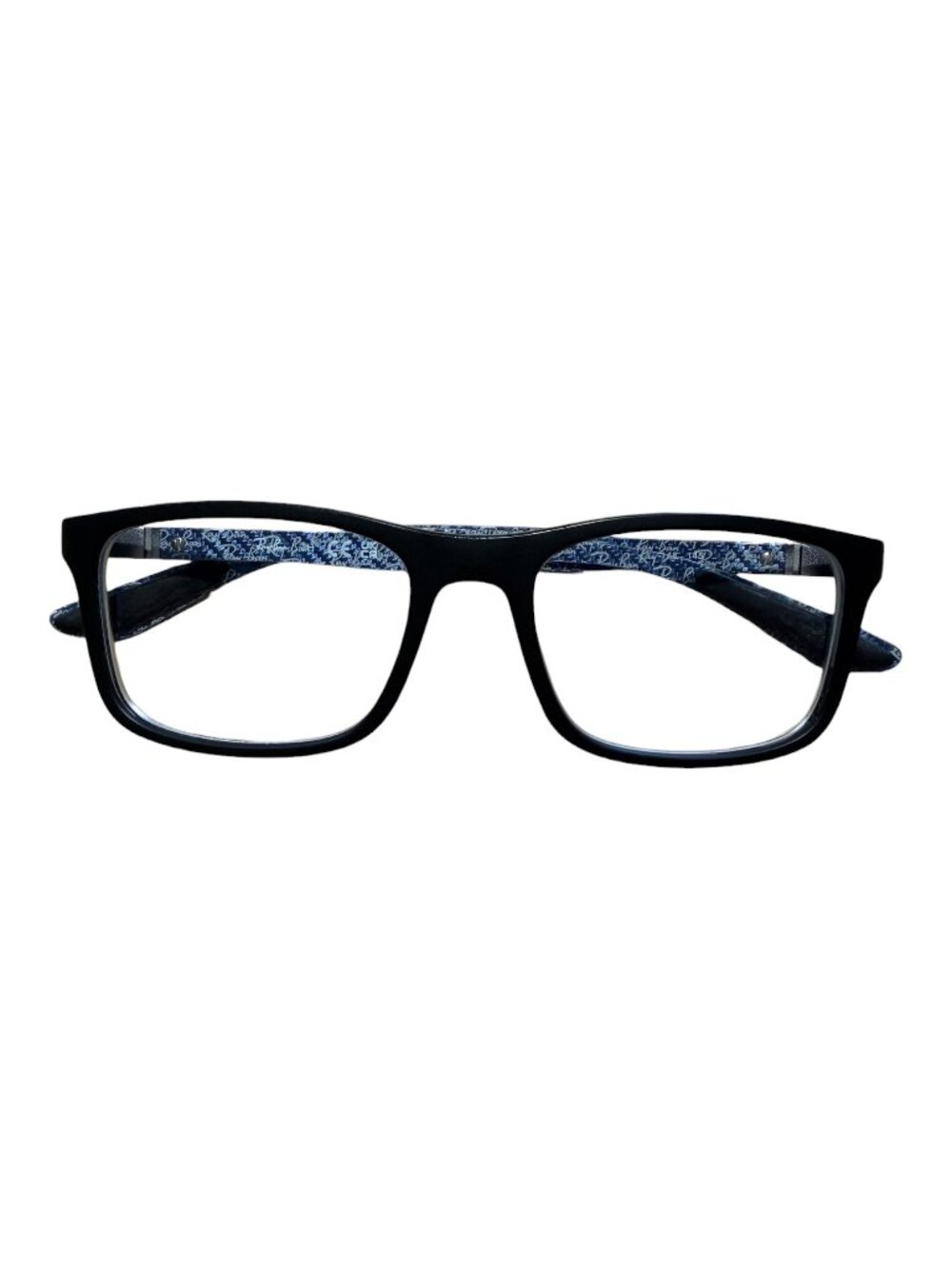 Ray-Ban RB8906 Black Blue Rectangular Prescription Eyeglasses Frames 53-18-145